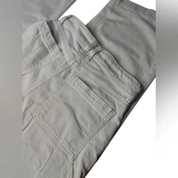 American Eagle AE Dreamy Drape Super High Rise Baggy Wide Leg Pant Stretch Cream - Picture 6 of 10